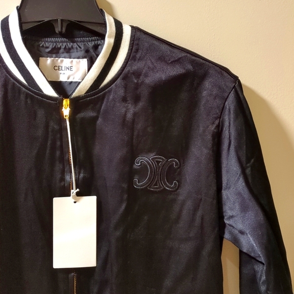 Celine Women's Black Bomber Jacket Fully Lined - Picture 4 of 14